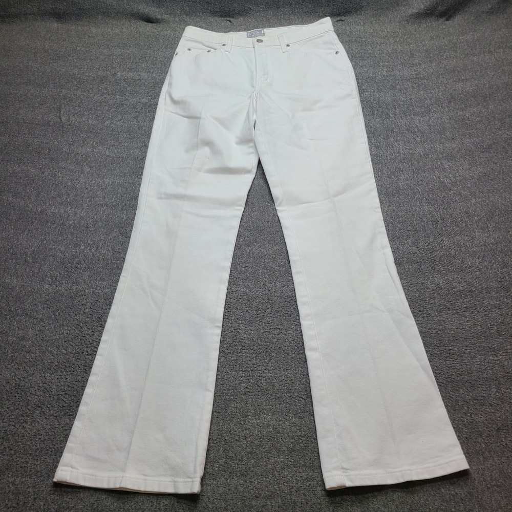 FDJ French Dressing Jeans Pants Womens 8 White Excellent Natural Fit Straight